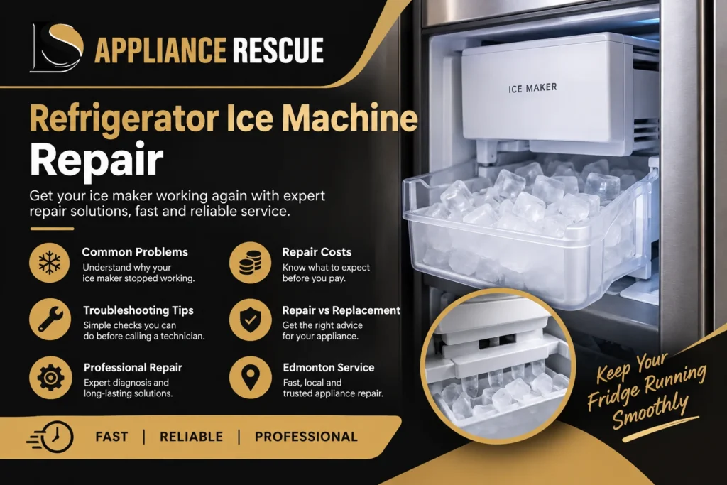 Refrigerator Ice Machine Repair: Common Problems, Causes & Solutions